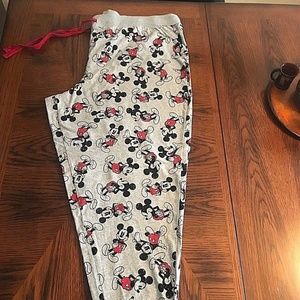Disney Store Mickey Mouse Pajama Pants Drawstring